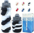 Silicone Collapsible Water Bottles, 16oz Portable Foldable Expandable Water by WATMHHJQ
