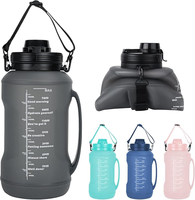 Collapsible Water Bottles, 2L/64OZ travel water bottle Bottle by SpacingSavingHelper