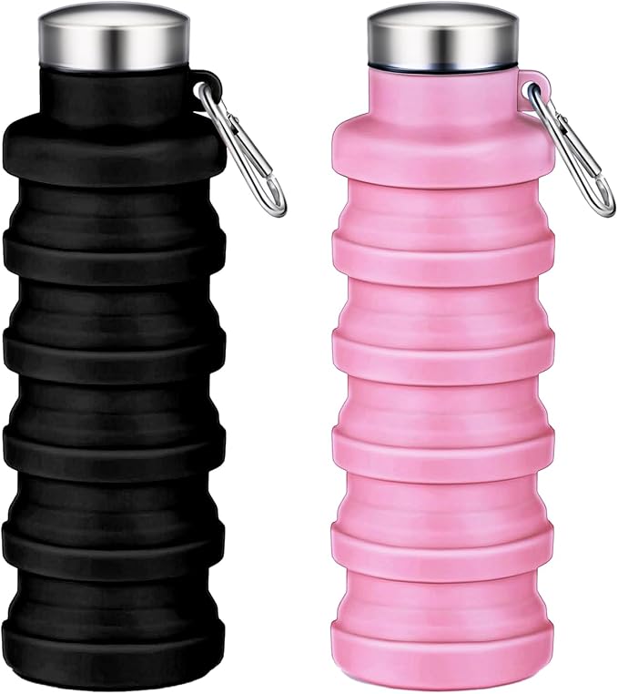 Collapsible Water Bottles, 16oz Capacity Portable Reusable Silicone Water Bottle by Unknown