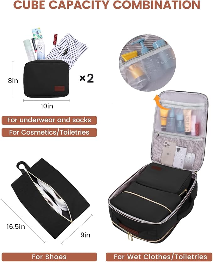 LOVEVOOK 40L Travel Backpack for Women & Men, Airline Approved Carry On Luggage - Image 5
