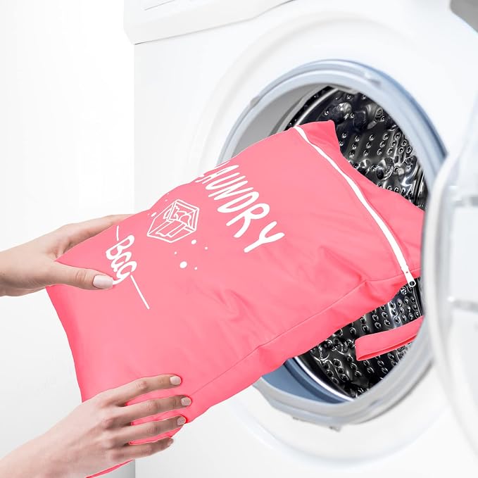 2 Pcs Large Travel Laundry Bag Waterproof Wet Dry Bag Washable Dirty Clothes - Image 4