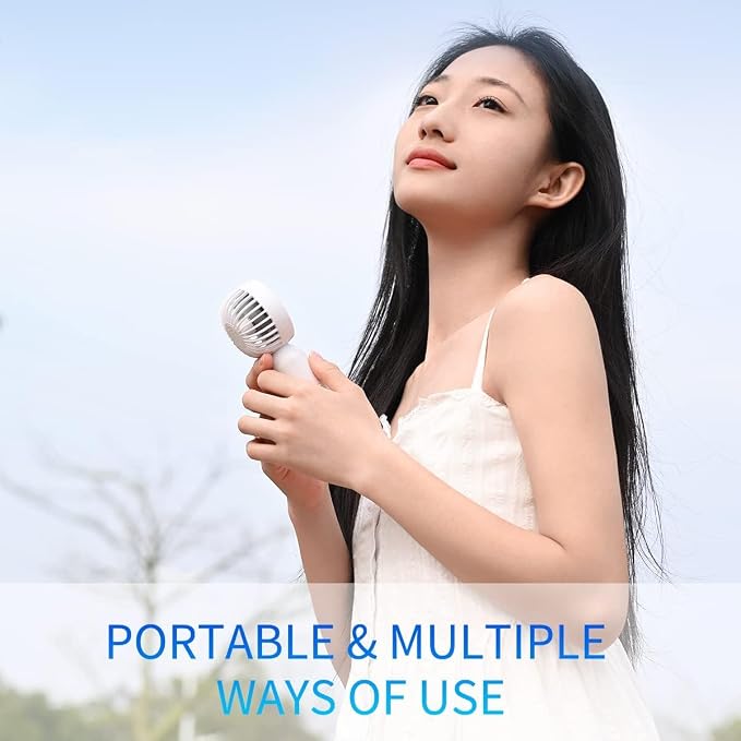 VanSmaGo 6 Pack Mini Handheld Fans, USB Rechargeable Personal Fan Set - Image 6