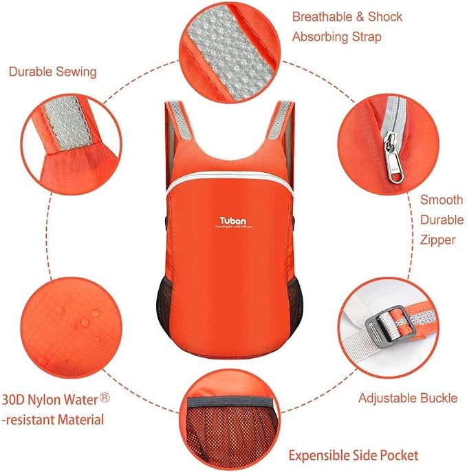 Ultra Lightweight Packable Water Resistant Backpack - Image 5