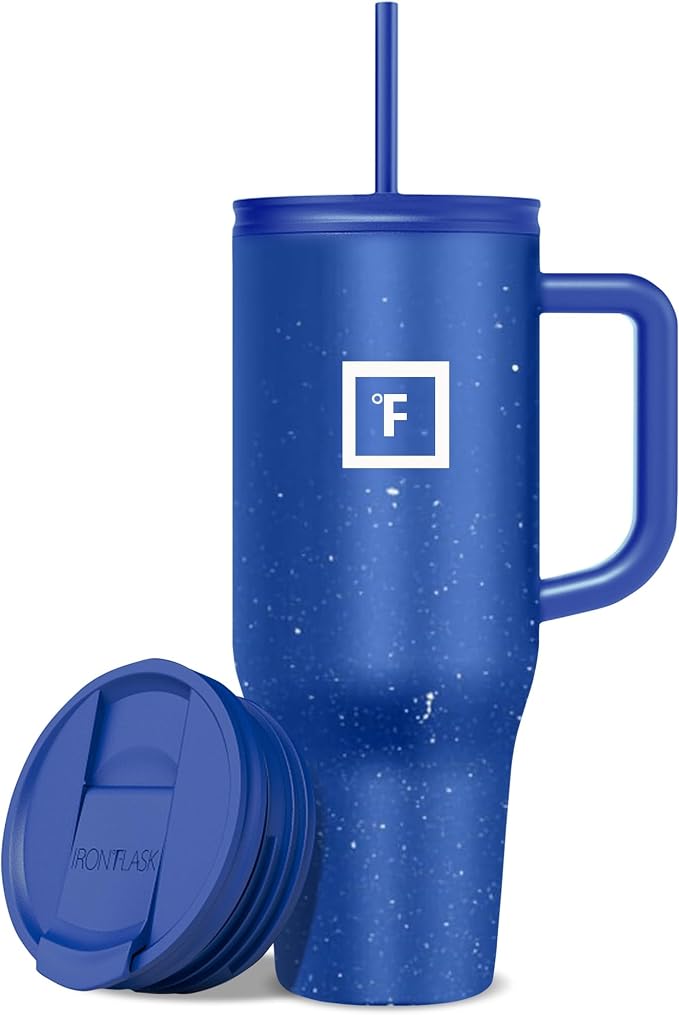 IRON °FLASK Co-Pilot Insulated Mug w/Straw & Flip Cap Lids by IronFlask