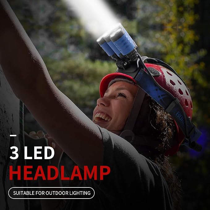 BORUIT B21 Headlamp Rechargeable, LED Super Bright Head Lights - Image 8