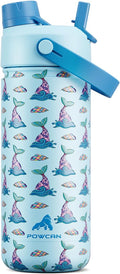 POWCAN 18 oz Kids Insulated Mermaid Water Bottle by POWCAN