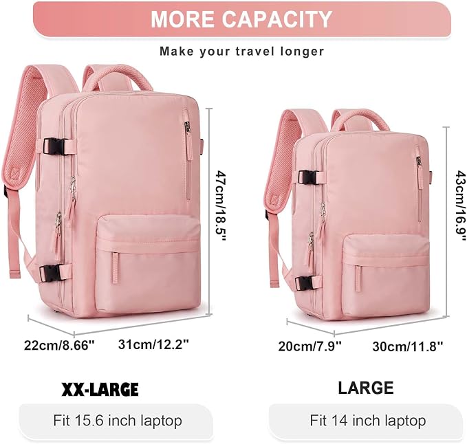 WONHOX Large Travel Backpack Carry on Flight Approved Laptop Work Business - Image 5
