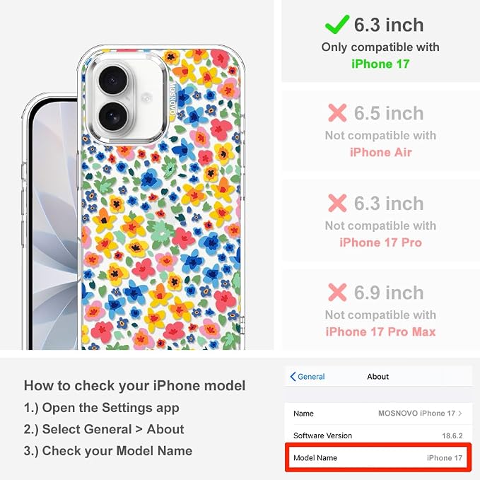 MOSNOVO for iPhone 17 Case | Military Grade 6.6ft Drop Tested | Camera Control - Image 2