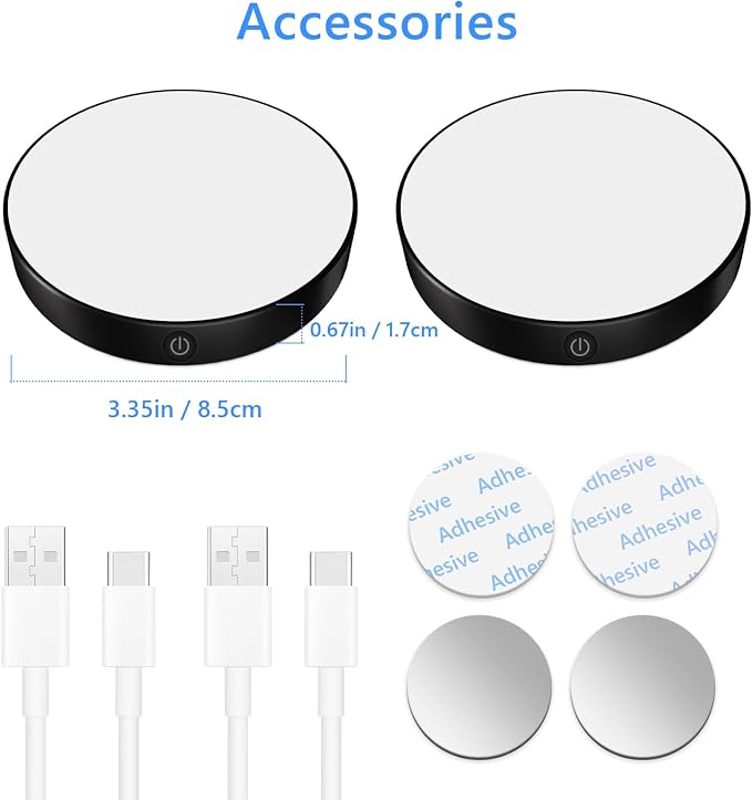 Ferswe Dimmable Touch Light, 3000K Rechargeable Touch Lights Stick on, Closet - Image 6