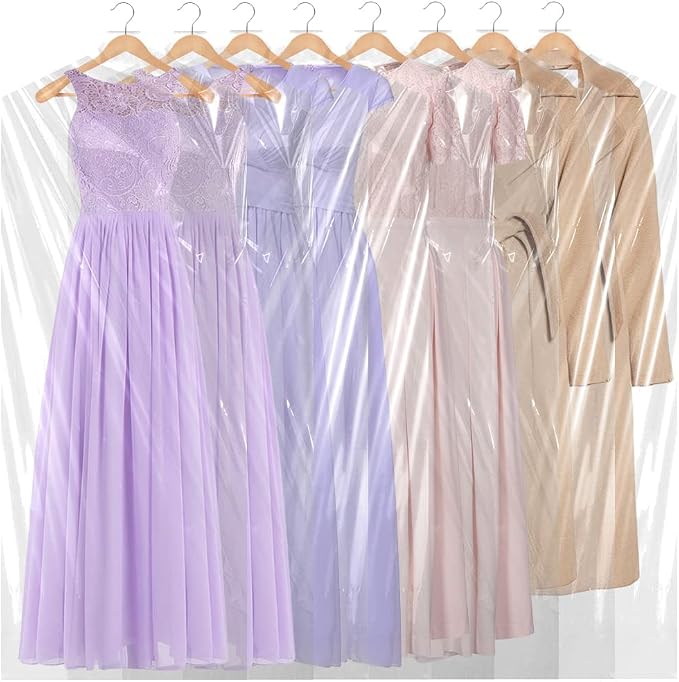 BEISHIDA 25PCS 72 Inch Plastic Garment Bag-Plastic Clear Dry Cleaner Laundry by Beishida