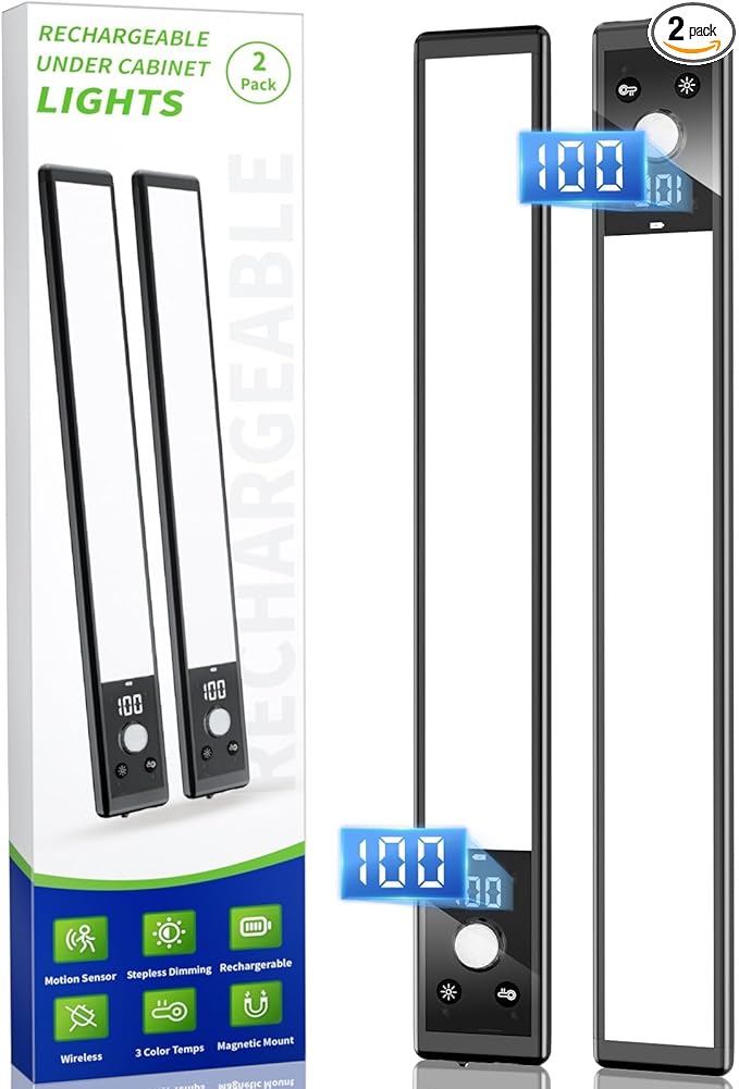 Mpotmiy 2 Pack 12" Under Cabinet Lights by Mpotmiy