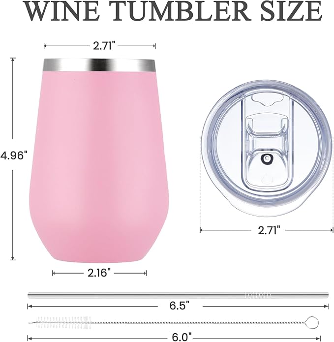 MEWAY Stemless 12oz Insulated Wine Tumbler - Image 6