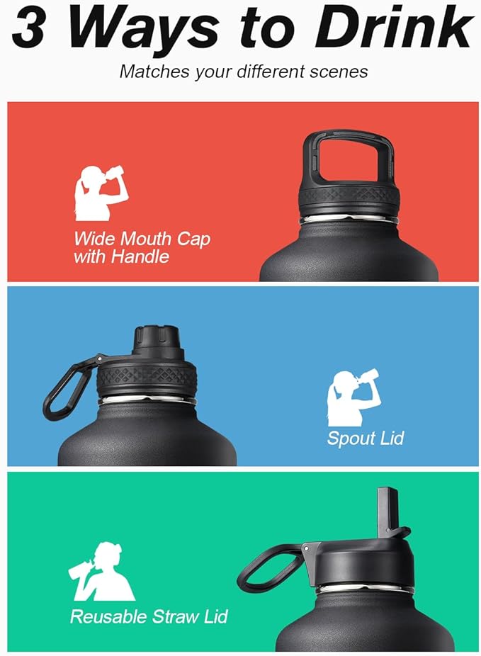 64 oz Water Bottle Insulated - Image 4