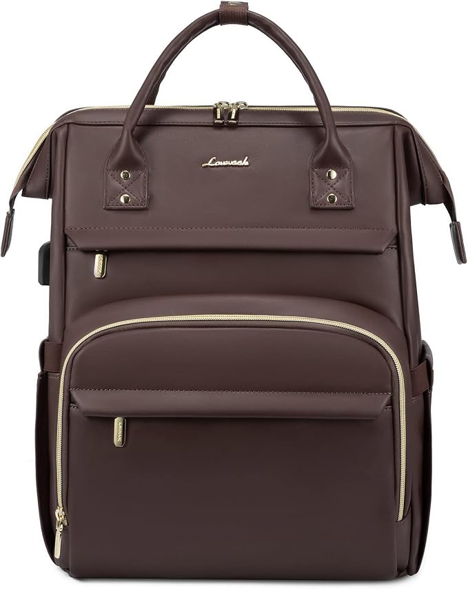 LOVEVOOK Leather Laptop Backpack by LOVEVOOK