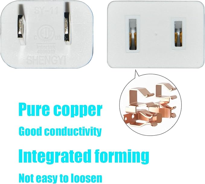 Short Extension Cord 3ft Small 2 Prong Thin Extension Cords - Image 6