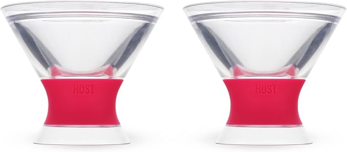 HOST Freeze Insulated Martini Cooling Cups, Plastic Freezer Gel Chiller Double - Image 7