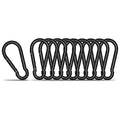 Small Carabiner Clip Hook, 1.57 inch 10 pcs Black Heavy Duty Spring Snap Hook by KINLINK