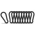 Carabiner Clip Hook, 3.15 inch 10 pcs Black Heavy Duty Spring Snap Hook Key by KINLINK