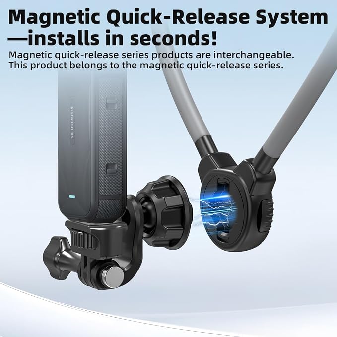 Magnetic Neck Mount for Action Camera, Quick Release Chest Holder Mount for - Image 2
