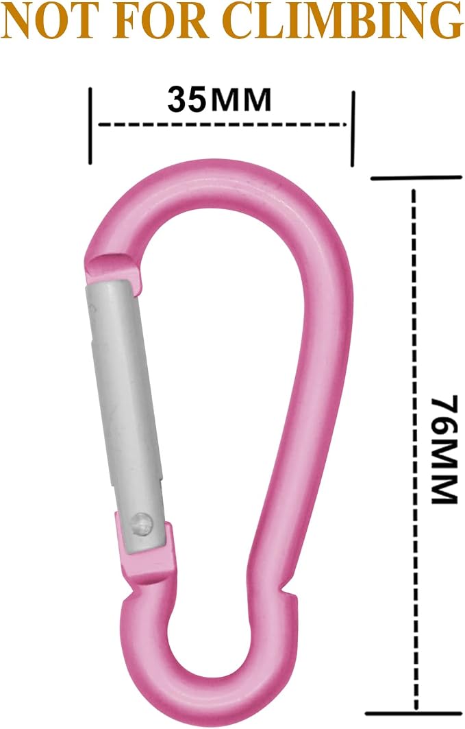 LESHIRY Large Carabiners Keychain 3" Aluminum D Shape Premium Durable D-Ring - Image 2