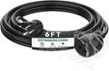 6FT Waterproof Outdoor Extension Cord, IPX6 Waterproof, Cold Weather & Fireproof by Blackcow