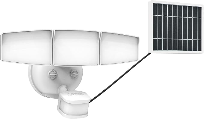HALO Next Gen Solar-Powered LED Security Floodlight, 3 Head w/Motion Sensing by HALO