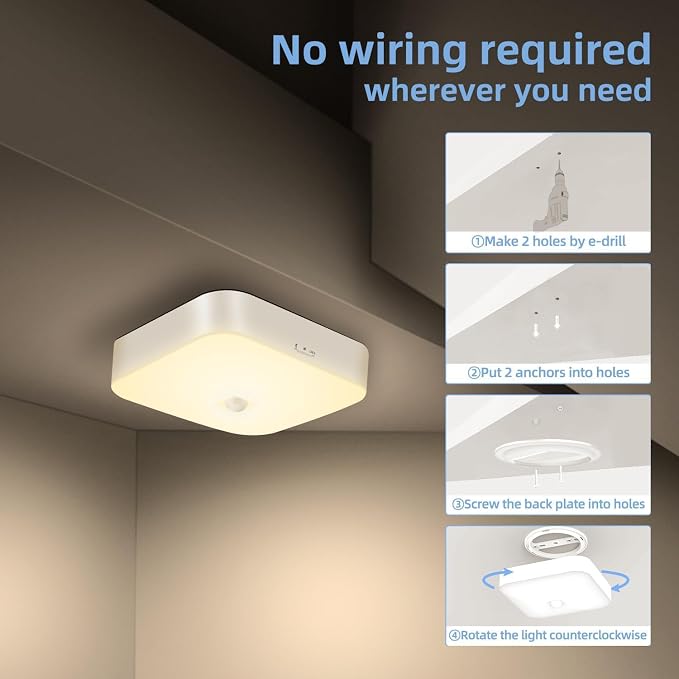 WhitePoplar Wireless Motion Ceiling Light - Image 6