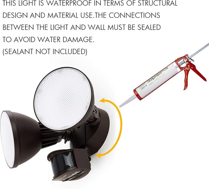 LUTEC 3200 Lumen 32W LED Motion Activated Integrated Dual-Head Flood Light - Image 7