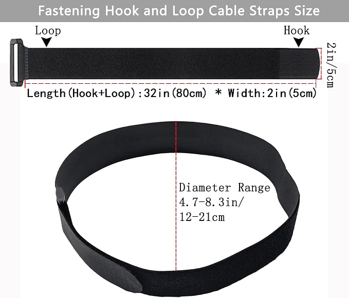 6 Pack Reusable Fastening Cable Ties and Cable Straps, Adjustable Multi-Purpose - Image 2