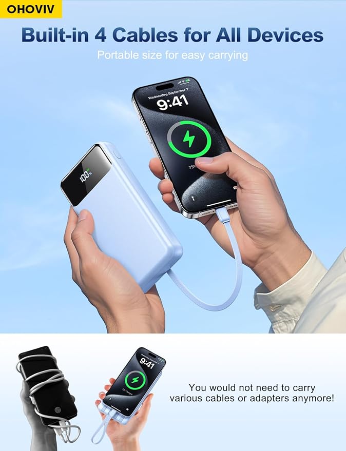 OHOVIV Portable Charger Power Bank 50000mAh Battery Pack, 22.5W Fast Charging - Image 2