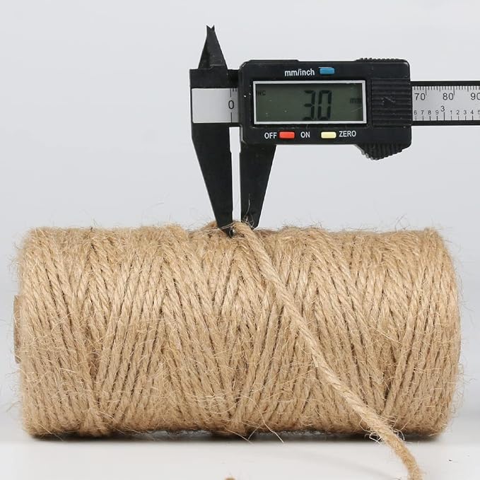 PerkHomy Jute Twine String 3mm 328Ft Natural Thin Ribbon - Image 3