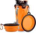 Dog Travel Water Bottle Collapsible Bowls, 2 in 1 Pet Food Container by Guardians