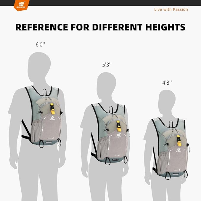 SKYSPER Small Hiking Backpack - 15L Travel Daypack Lightweight Bag Water - Image 6