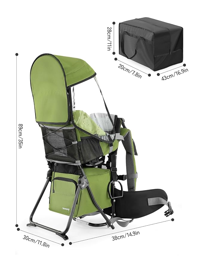 besrey Baby Backpack Carrier, Toddler Hiking Backpack - Image 9