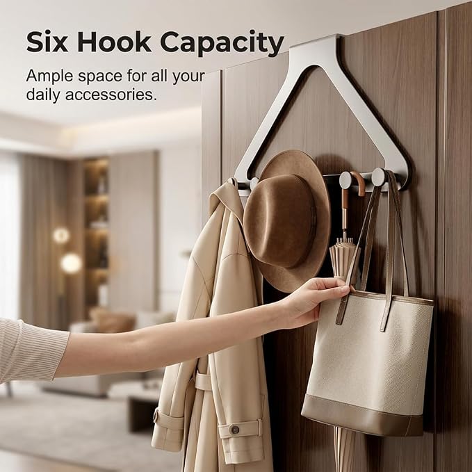 Over-The-Door Hanger Organizer, 2026 New Modern Over Door Hook, Heavy Duty Door - Image 8