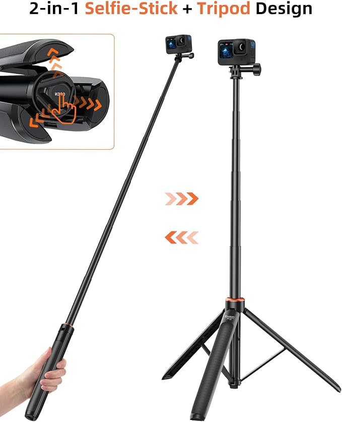 53.5" Osmo Action Selfie Stick Tripod - Image 2