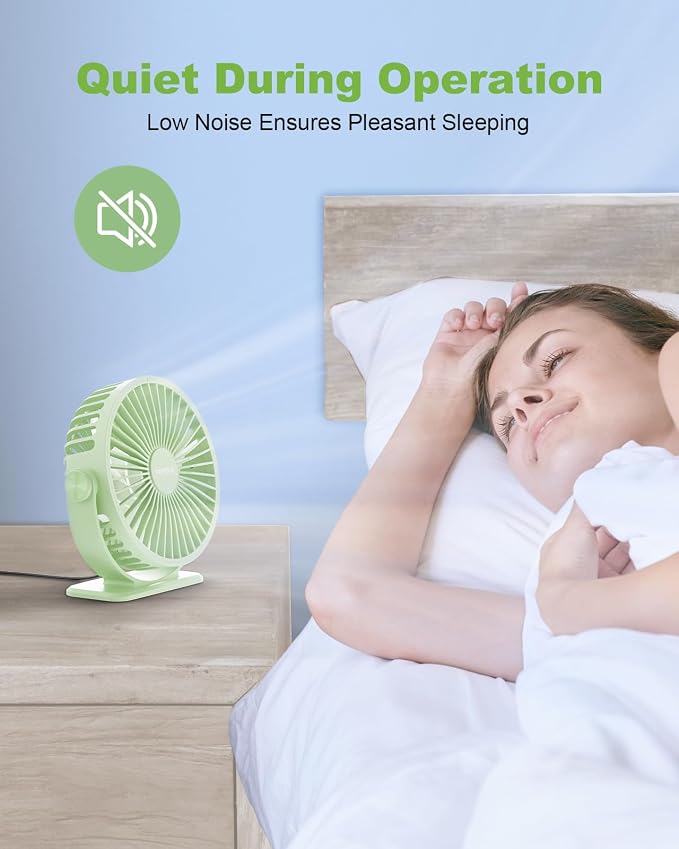 TriPole USB Desk Fan Mini Portable Fan, 3 Speeds Strong Breeze Small Electric - Image 4