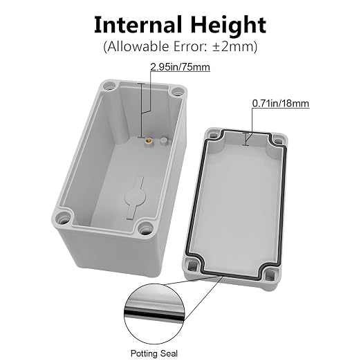 LeMotech Junction Box IP67 Waterproof Dustproof ABS Plastic Project Box - Image 4