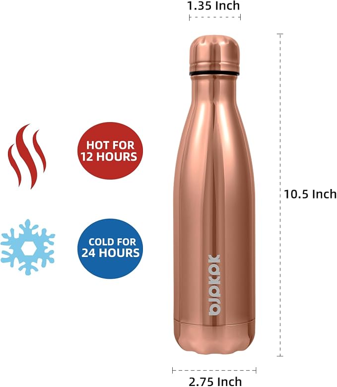 BJPKPK Stainless Steel Water Bottles 17oz Insulated Water Bottle Keep Cold And - Image 3