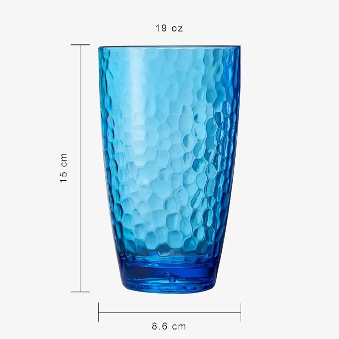 Khen Iceberg Plastic Reusable Drinking Glasses Restaurant Cups Style 19 oz - Image 7