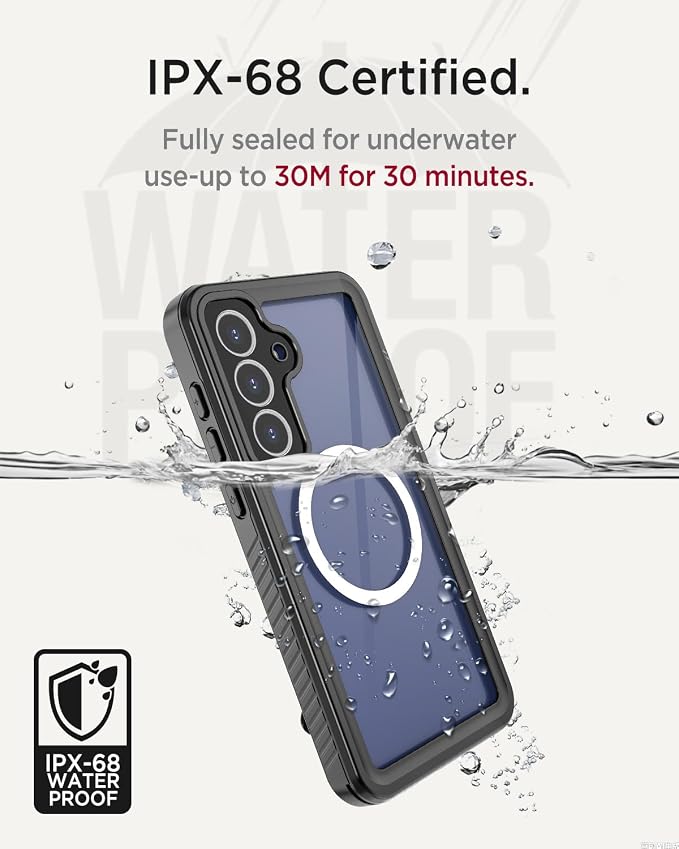 Miimall for Samsung Galaxy S25FE Phone Case Waterproof, 12FT Military Drop Proof - Image 3