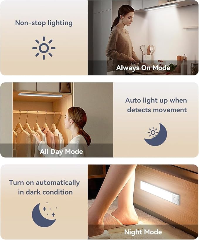 Under Cabinet Lighting, LED Motion Sensor Light Indoor, 2200mAh USB - Image 2