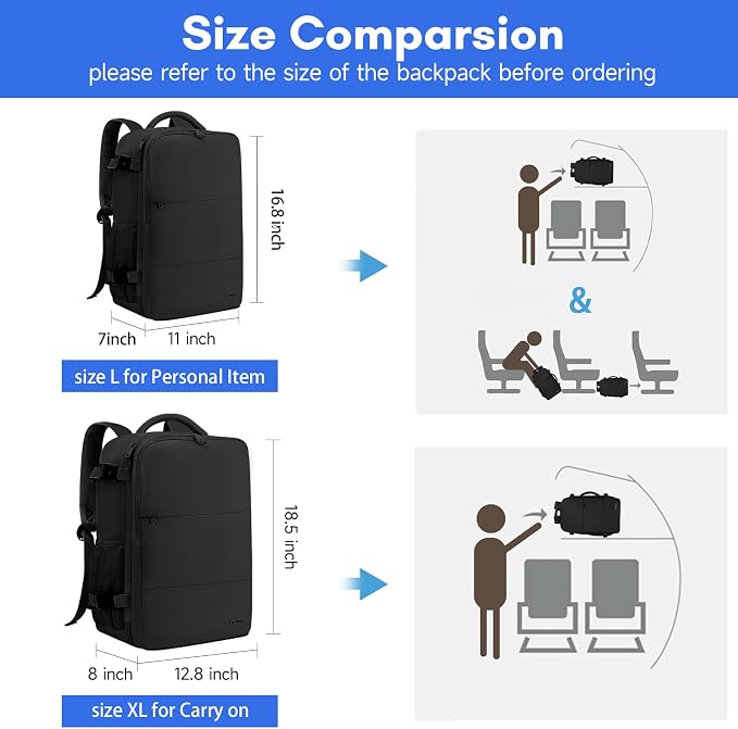 Taygeer Travel Laptop Backpack for Men Women, Airplane Approved Travel Backpack - Image 7