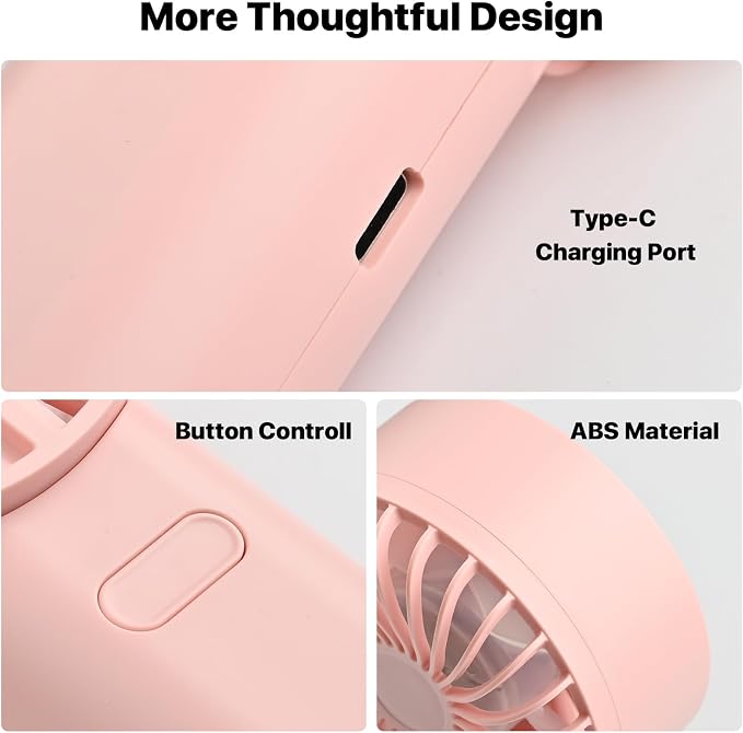 Foldable Handheld Fan, High-Speed Motor, LED Display, 10 Hours long-lasting - Image 7