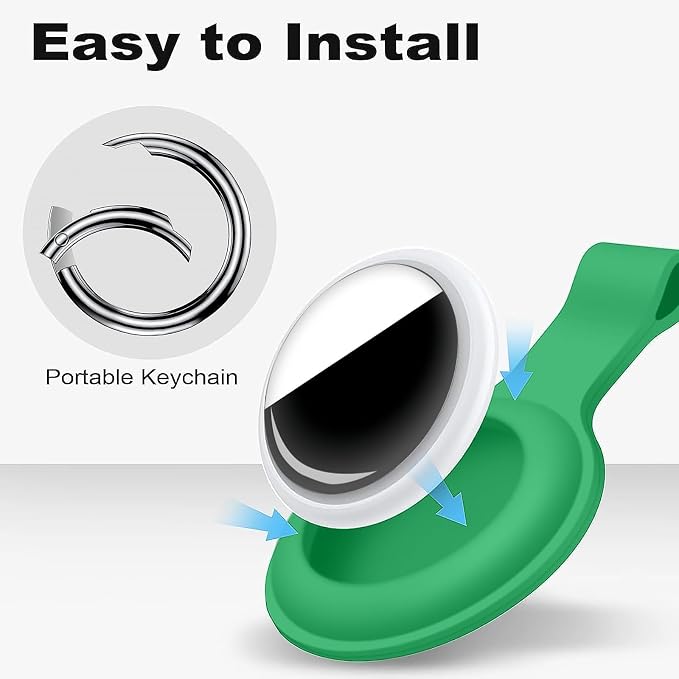 Linsaner Case for AirTag 2nd Gen & 1st Gen, Silicone Holder Keychain Key Ring - Image 5