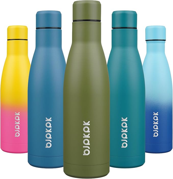 BJPKPK 17oz Insulated Water Bottles Stainless Steel Sports Water Bottles Keep by BJPKPK