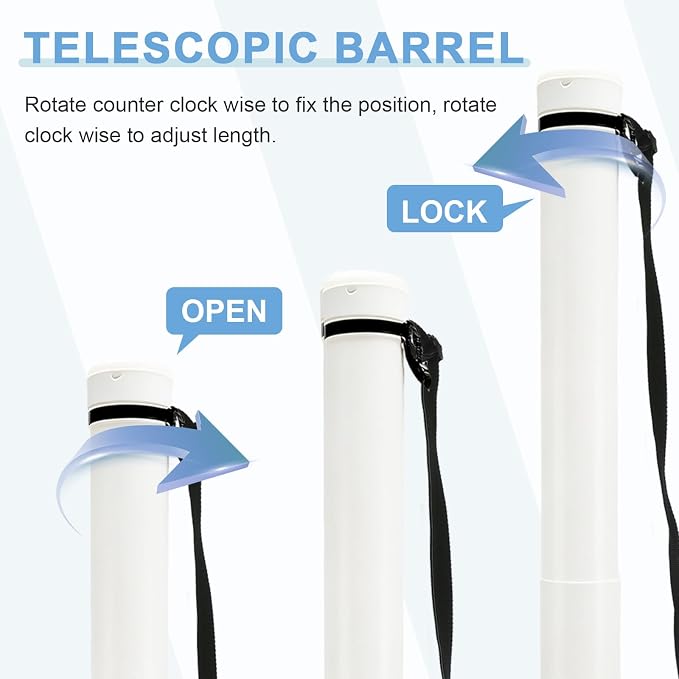 DEWEL Poster Tube, Waterproof Poster Holder Plastic Expandable - Image 5