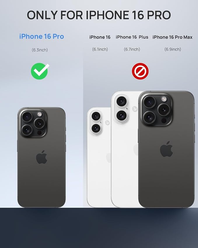 Lanhiem Magnetic for iPhone 16 Pro Case, IP68 Waterproof Dustproof Case - Image 8