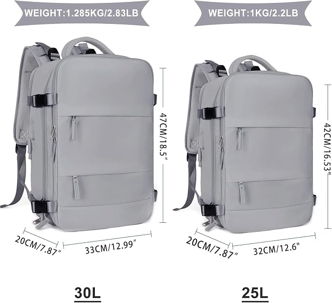 Coowoz Large Travel Backpack For Women Men, Flight Approved, Waterproof Outdoor - Image 3