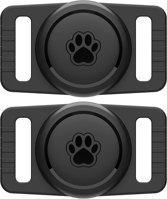 GOCII for Airtag Dog Collar Holder 2 Pack, Waterproof Dog Collar Holder for by GOCII
